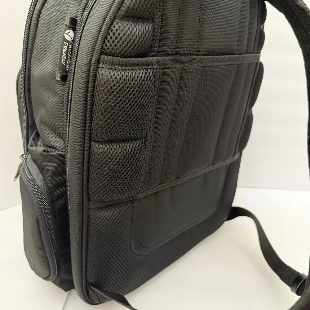 Travelpro Crew Executive Choice 2 Backpack Laptop RFID USB Leather Trim Like New
